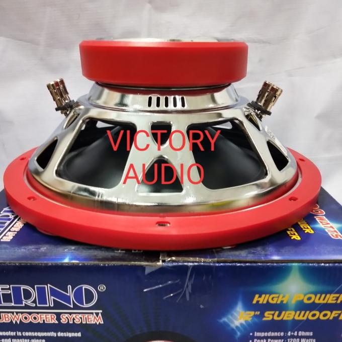 Paket Audio Mobil Subwoofer Merino Mr-1200 12 Inch + Box Mdf Hitam