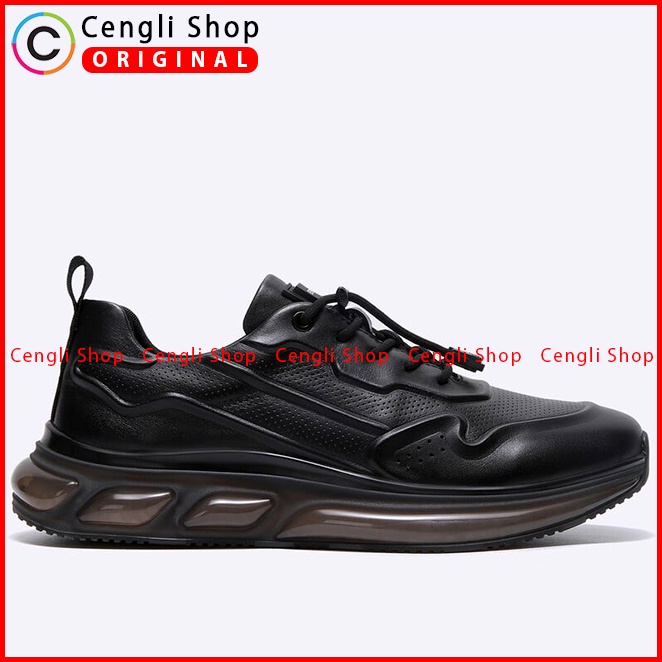 SEPATU SNEAKER EVERBEST PRIA ORIGINAL CASUAL KETS BRANDED HITAM EM38