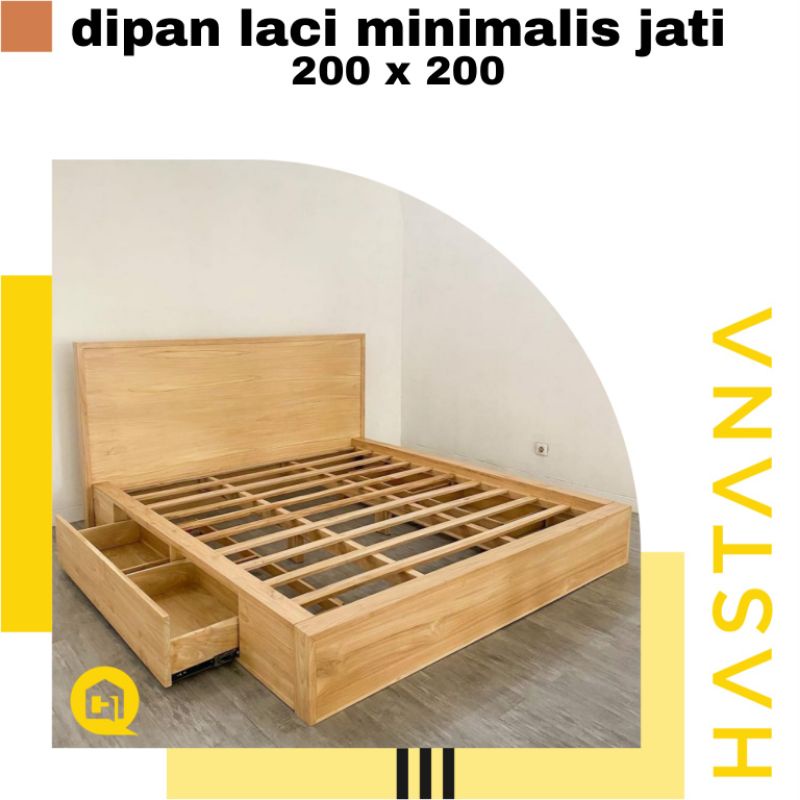 dipan tempattidur minimalis jati jepara , dipan minimalis laci , dipan laci jati