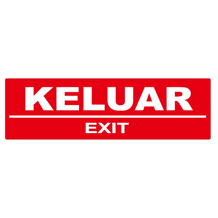 

Stiker Keluar Exit Waterproof Tahan Air