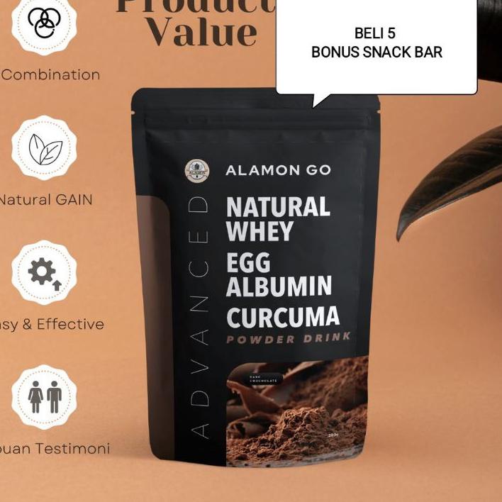 

ALAMON WEIGHT GAIN go gain |Susu natural whey protein | sus penambah berat badan | penambah nafsu makan | susu penggemuk badan