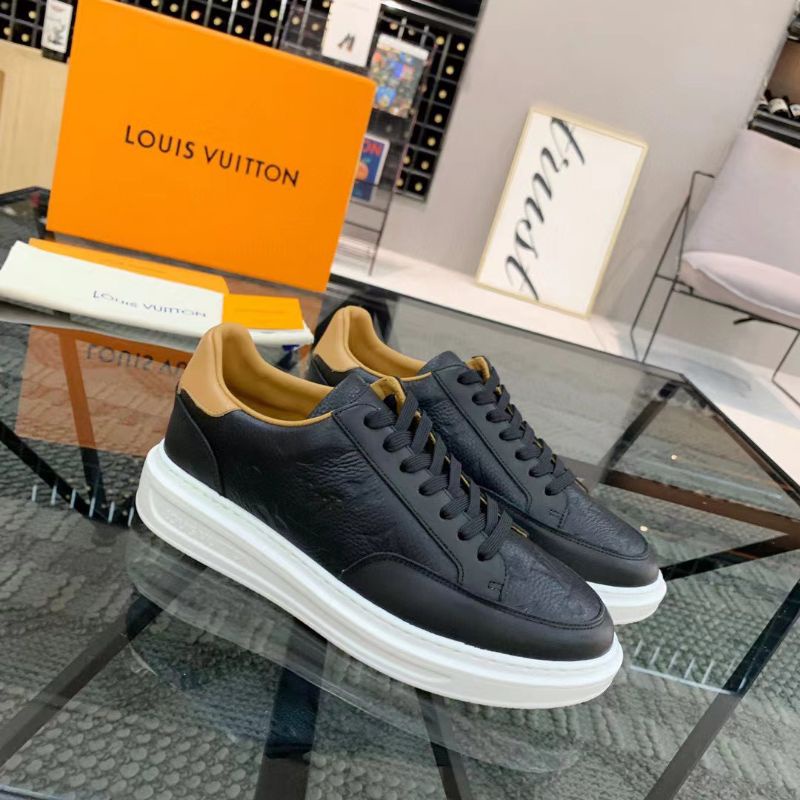 sepatu lv sneaker pria men shoes hitam sepatu cowok mirror branded p1shoes