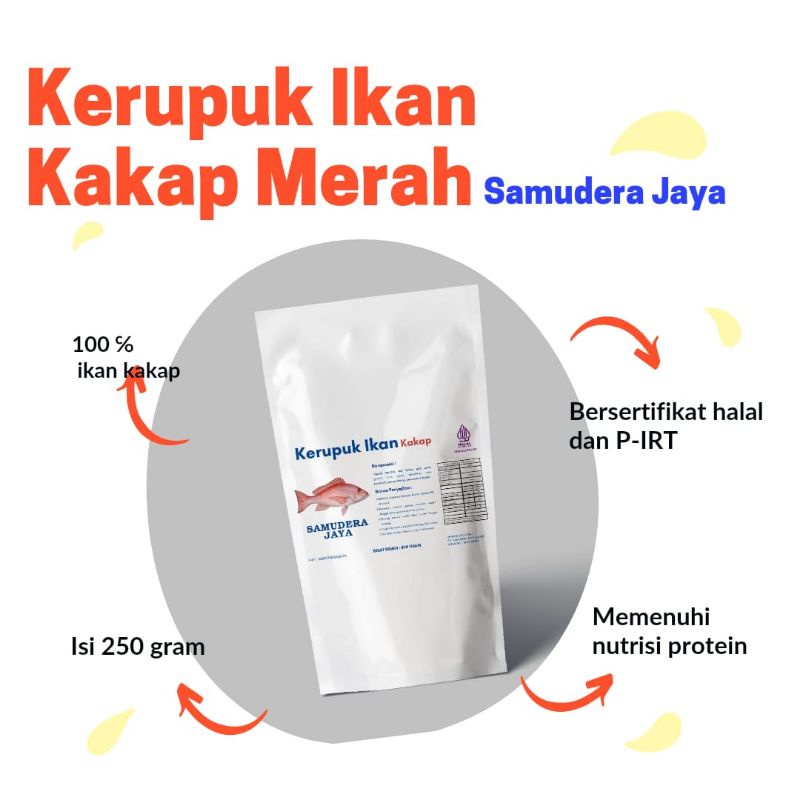 

Kerupuk ikan kakap kerupuk mentah ( KAKAP 250 gr )