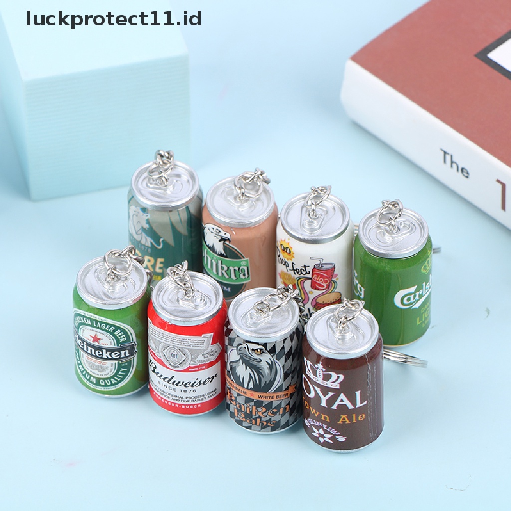 /Fashion Hot// Fashion// Simulasi Kaleng Bir Gantungan Kunci Anak Laki-Laki Pria Beer Can Keyring Trinket Pasangan Keren.