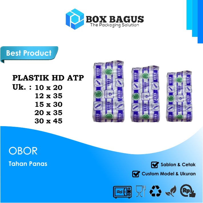 PLASTIK HD ATP OBOR 1/2 kg uk. 12x25 cm BENING SAYUR LAUK TAHAN PANAS