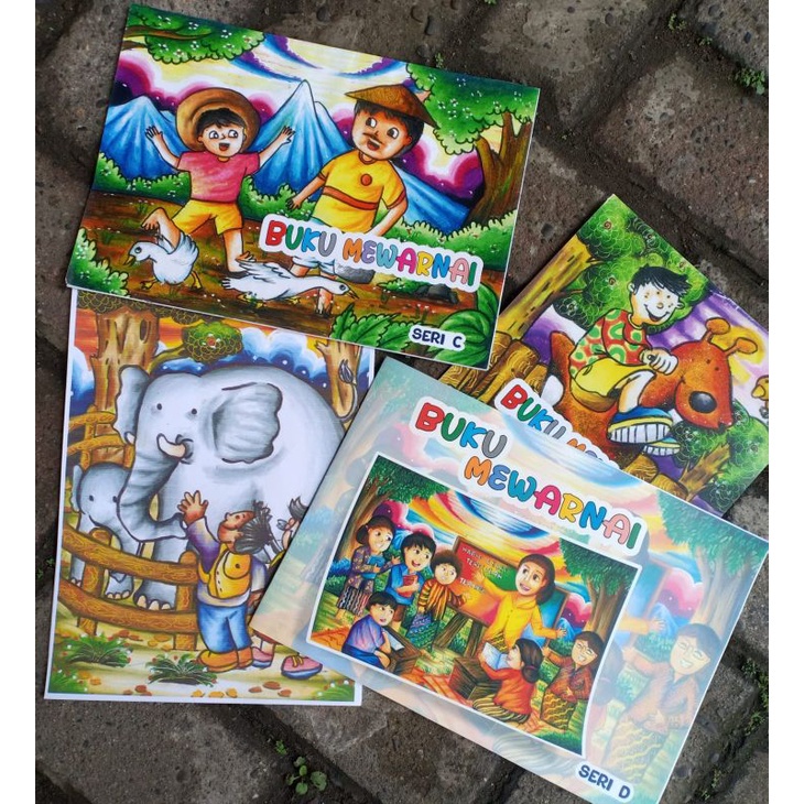 

LYSASHOPINSTAN Buku Mewarnai Anak Manual Handmade Asli Sketsa Bertema A4 Belajar Seri Dasar Sampai Mahir Best Coloring Sketch Book Playgroup TK SD
