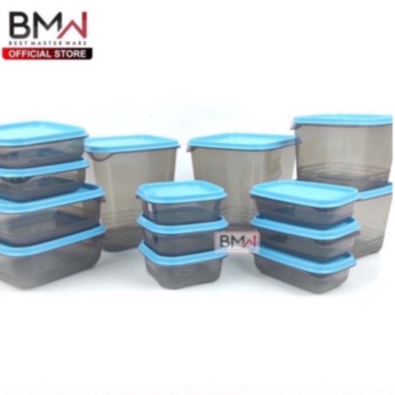 14 Pcs BMW Rumiga Smoke Wadah Penyimpanan Makanan 1Set