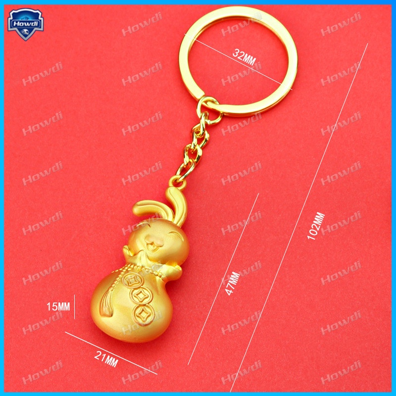 Tahun Kelinci Jadi Kaya Tahun Kelinci Gantungan Kunci Mobil Liontin Zodiak Kelinci Lucky Bag Rabbit Car Key Chain