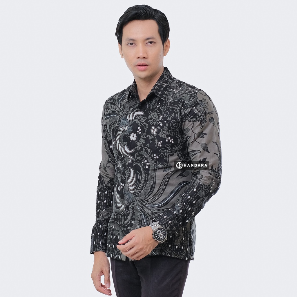 Handara Batik Pria Sawunggaling Tarung Grey HB-165