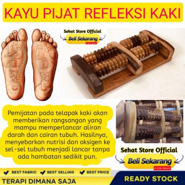 KAYU Alat Terapi Refleksi Telapak Kaki Alat Pijat Kayu Pijet Kesehatan