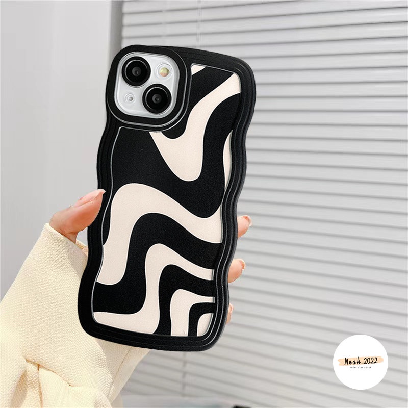 Soft Casing Oppo A17 A17K A77 A57 A55 A15 A15s A76 A96 A54 A74 A53 A33 A16 A16s A16K A16E A7 A5s A3s A5 A9 A11K A12 A12E Reno 8Z 8 7Z 7 6 5 4F Motif Zebra Wave Edge Casing TPU