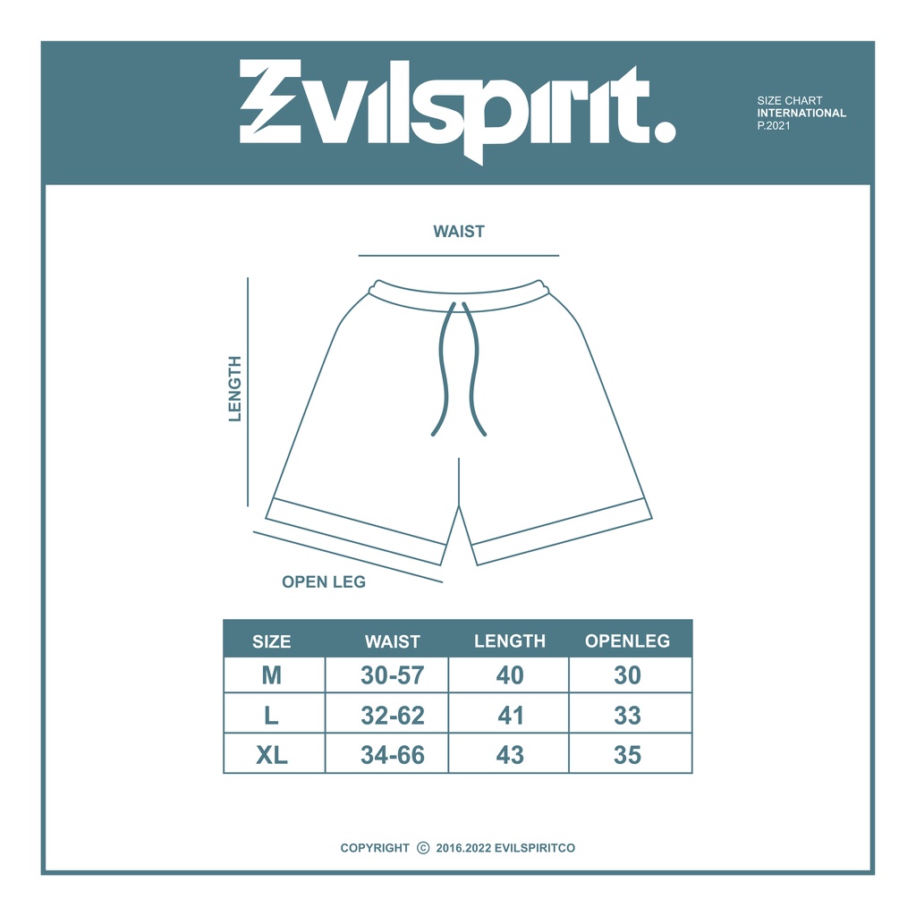 EVILSPIRIT SHORT PANTS - SHORT PANTS WELLY BANDANA UNISEX