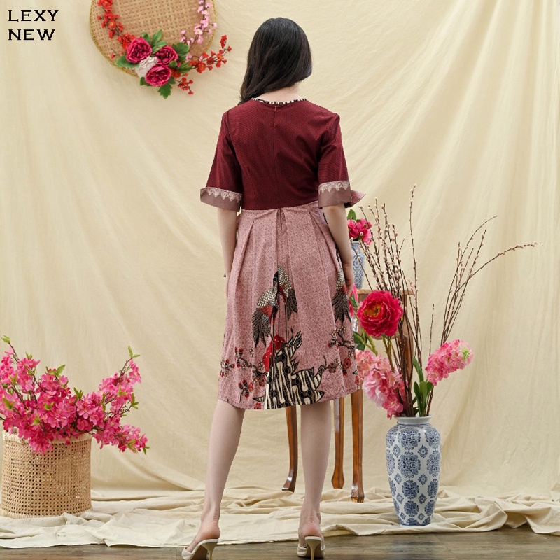 Dress Batik Wanita Terusan Wanita / Batik Wanita / Dress Batik / Dress Batik Modern / Lexy Dress / 263 JCO