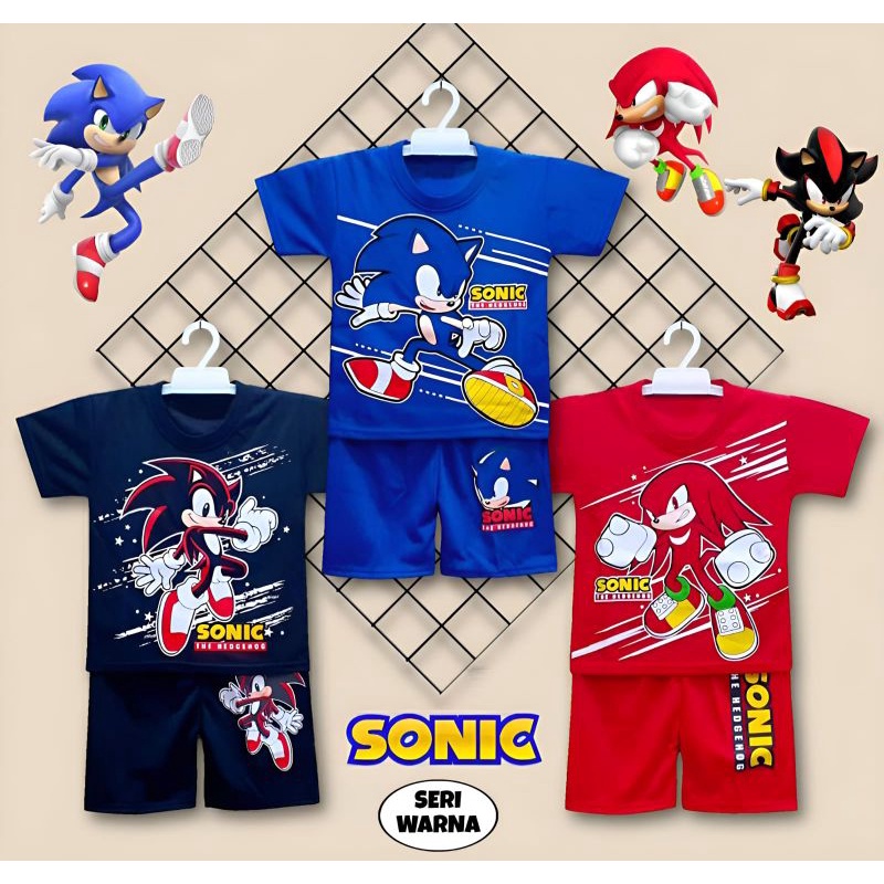 SETELAN ANAK ANIMASI SONIC KATUN DAN SONIC PULLPRIIN USIA 1-10THN