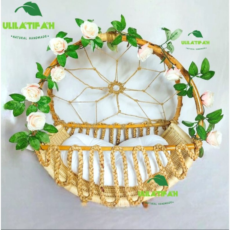 Timangan Bayi Rotan Keranjang Aqiqah Bayi Perlengkapan Acara Tasyakuran Aqiqoh Bayi