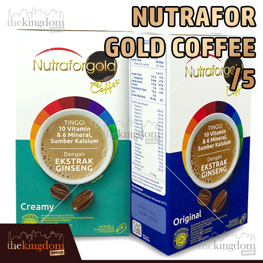 

Nutrafor Gold Coffee Creamy Original /5 Kopi Ekstrak Ginseng
