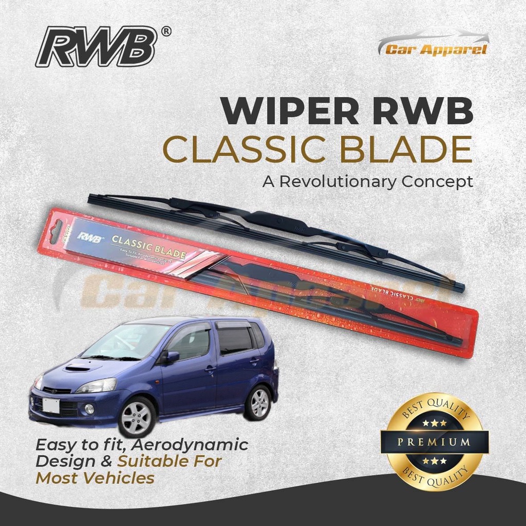 Wiper RWB Classic Daihatsu YRV Hybrid / Windshield Daihatsu YRV RWB 2 Pcs