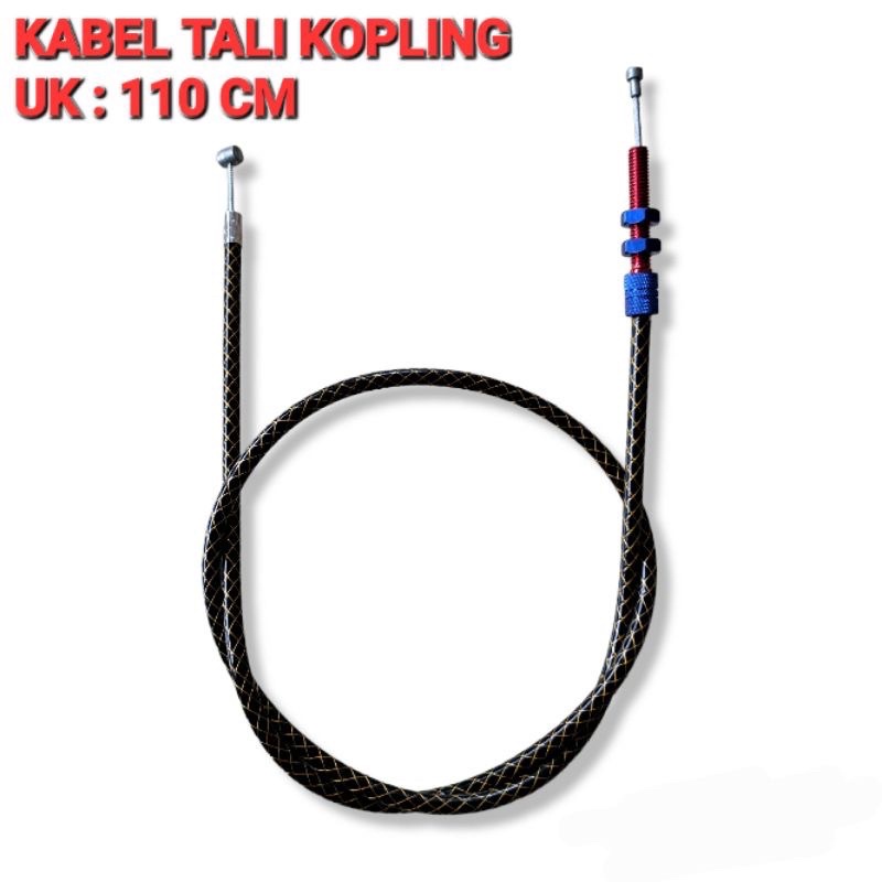 TALI KABEL KOPLING SERAT CARBON UKURAN 110 CM UNIVERSAL SEMUA MOTOR BEBEK DAN MOTOR GEDE NINJA R NINJA 150R KLX JUPITER MX F1ZR BYSON XABRE VIXION MEGAPRO SATRIA FU NINJA 250 R15 R25 MT15 MT25 RX KING DLL