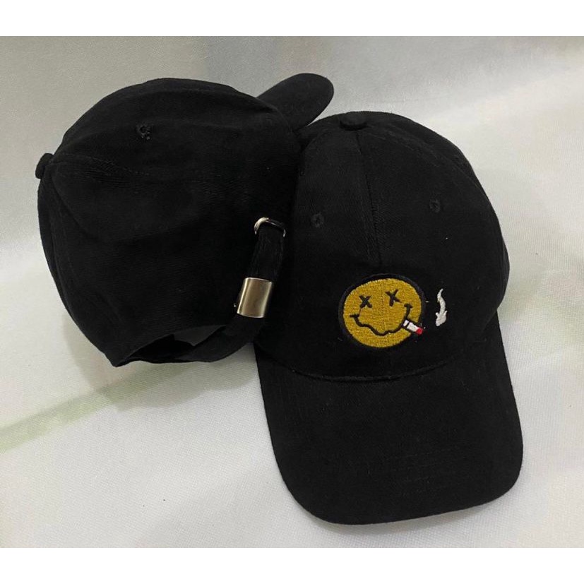 Topi Baseball Pria Wanita Dewasa Bordir Smile Premium Termurah SMILE
