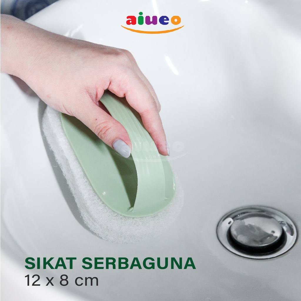 AIUEO | Sikat Serbaguna Wastafel Sink Kamar Mandi Lantai | Sikat murah serbaguna warna hijau