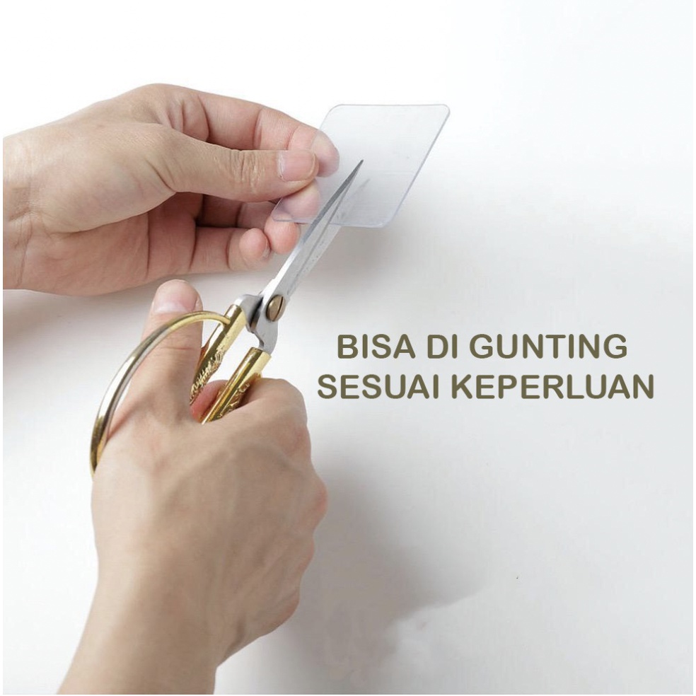 [GROSIR] 70PCS LEM 2 DUA SISI DOUBLE TAPE SIDE TRANSPARAN 5CM X 1.5CM PERSEGI PANJANG TEMPELAN SERBAGUNA