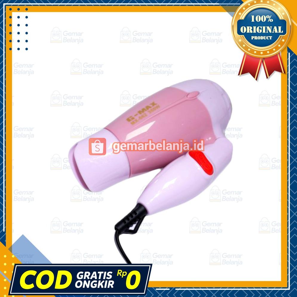 さ gemarbelanja.id GMAX Hair Dryer Mini Lipat Low Watt hairdryer pengering rambut Ukuran Kecil 350 WA