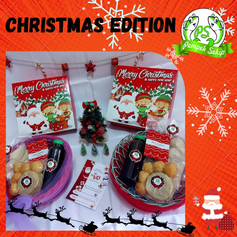 Exp Lama (COD) Hampers Natal Parcel Natal Christmas Hampers Edition Pempek Palembang isi 22 Hampers
