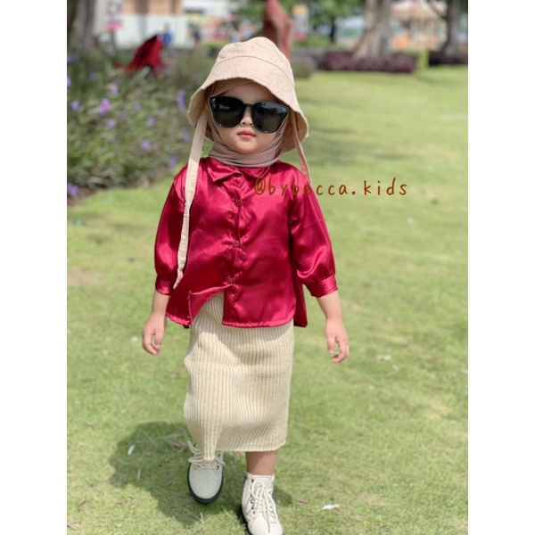 BYBECCA BELLA TOP | Kemeja anak | Kemeja Basic | Kemeja murah | kemeja silk