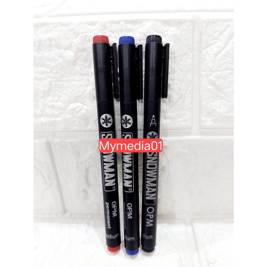 Spidol OHP SNOWMAN Permanent OPM (Medium) - Spidol Pen OHP
