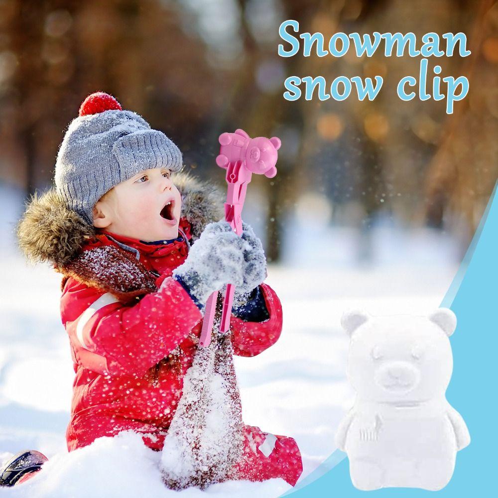 Quinton Bear Snowball Clip Snow Mainan Musim Dingin Snowballs Mold Snowballs Fight Snow Ball Maker Sports Snowball Maker Mold