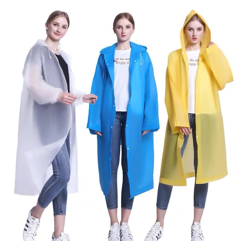 JAS HUJAN EVA TRANSPANT TEBAL DEWASA DAN ANAK / JAS HUJAN KOREA PONCHO PRIA WANITA UNIVERSAL / RAINCOAT