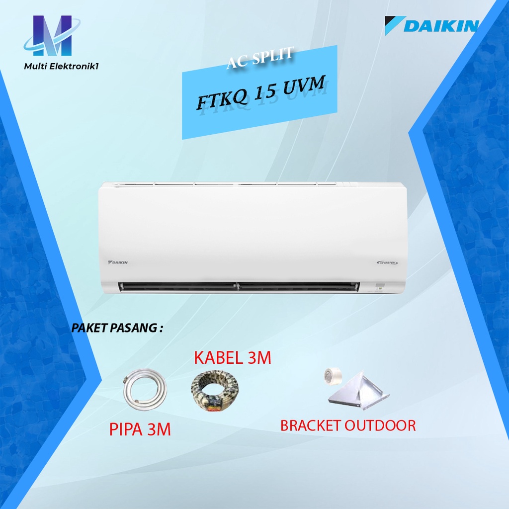 AC Daikin Flazz Inverter 1/2 PK STKQ15SV + Pasang