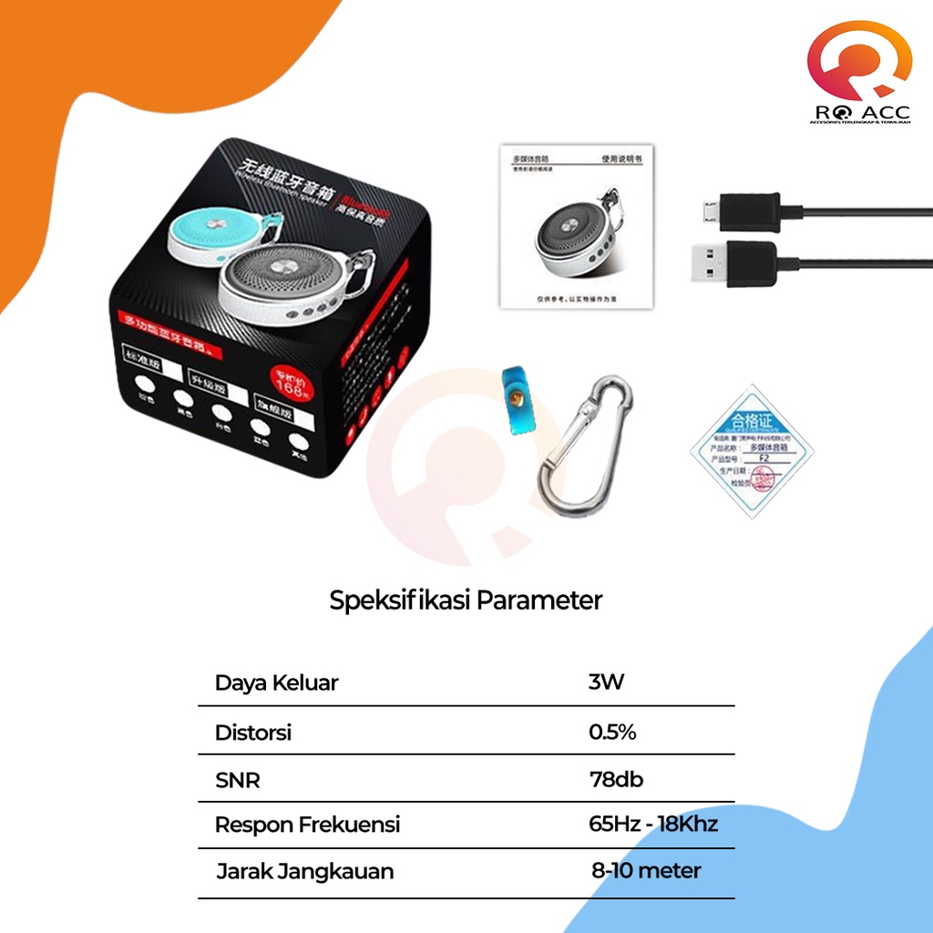 [RO ACC] NVN-F2 BLUETOOTH SPEAKER WIRELESS PORTABLE DENGAN GANTUNGAN