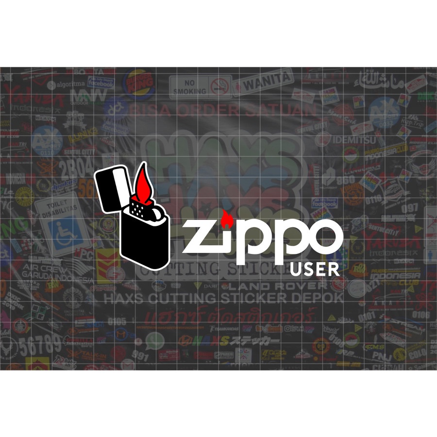 Cutting Sticker Zippo User Ukuran 12 Cm untuk motor mobil
