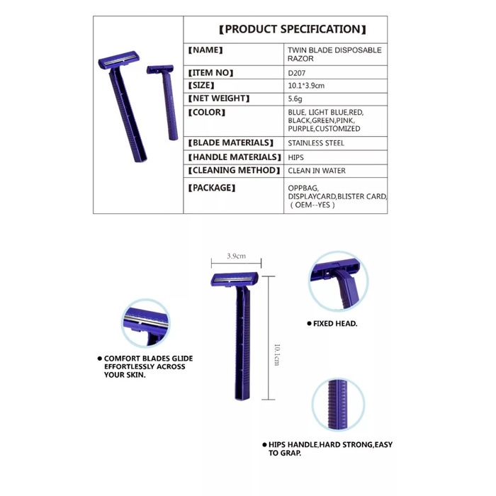 Alat Cukur Kumis 2 Mata Pisau/ Alat Cukur Manual/Cukuran Jenggot Terlaris Mit