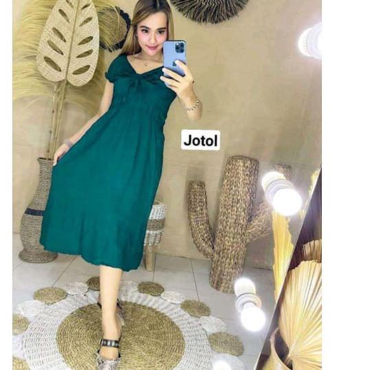 Daster Serut Dada Casandra Bali Kekinian Bahan Rayon Polos Wanita Remaja