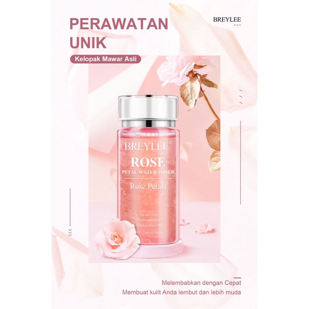 [BPOM] BREYLEE Rose Petals Water Toner - Menyegarkan (100ml)