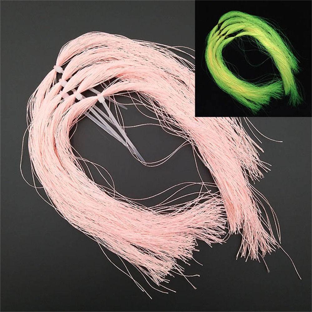 Lanfy Assist Hooks Line Aksesoris Alat Pancing Pancing Pancing Jig Hook Luminous Fly Fishing Tying Fly Fishing String