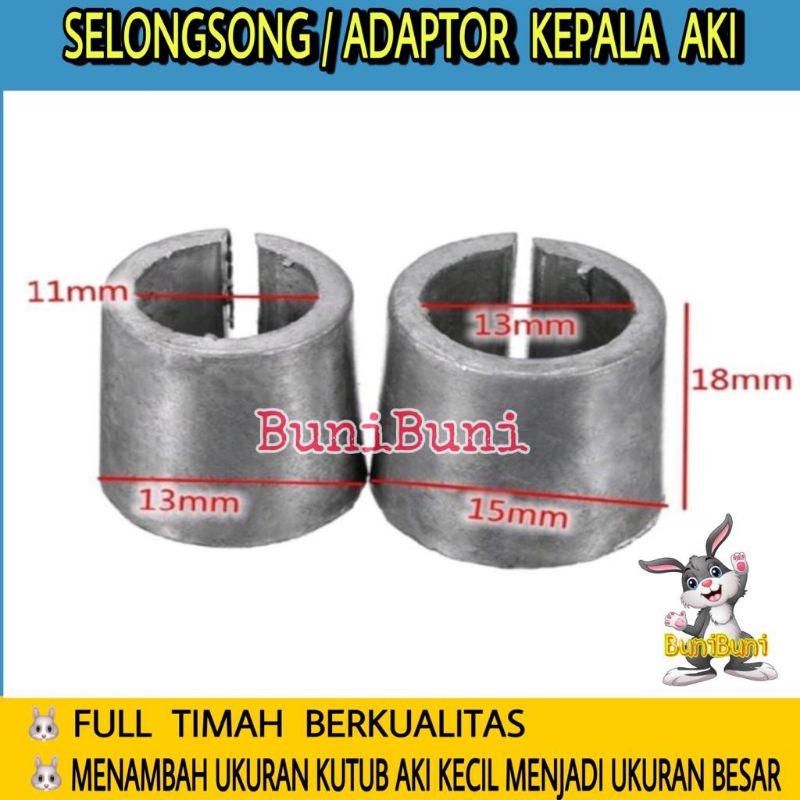 SELONGSONG Kepala Aki Timah Mobil / ADAPTOR Kepala Aki Mobil - SEPASANG