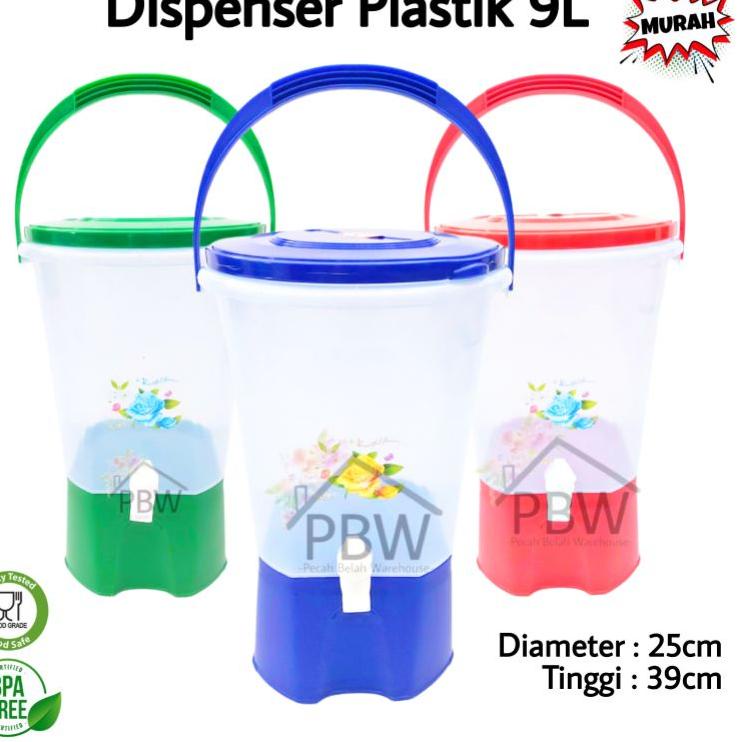 Best Seller Dispenser Air Plastik 9L / Galon Plastik / Tempat air minum Prasmanan / Infused Water