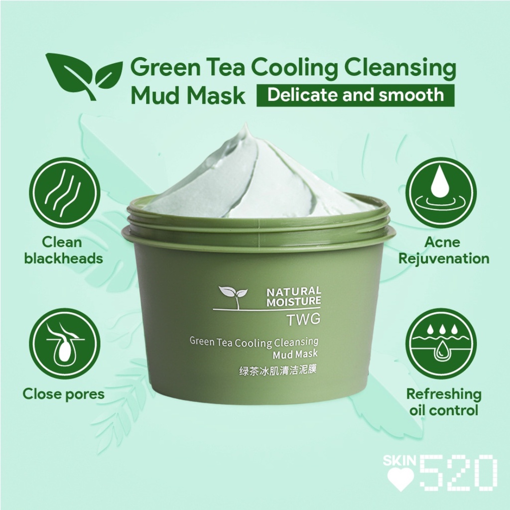 READY STOCK TWG Masker Wajah Green Tea Cleansing Clay Mask 120GR