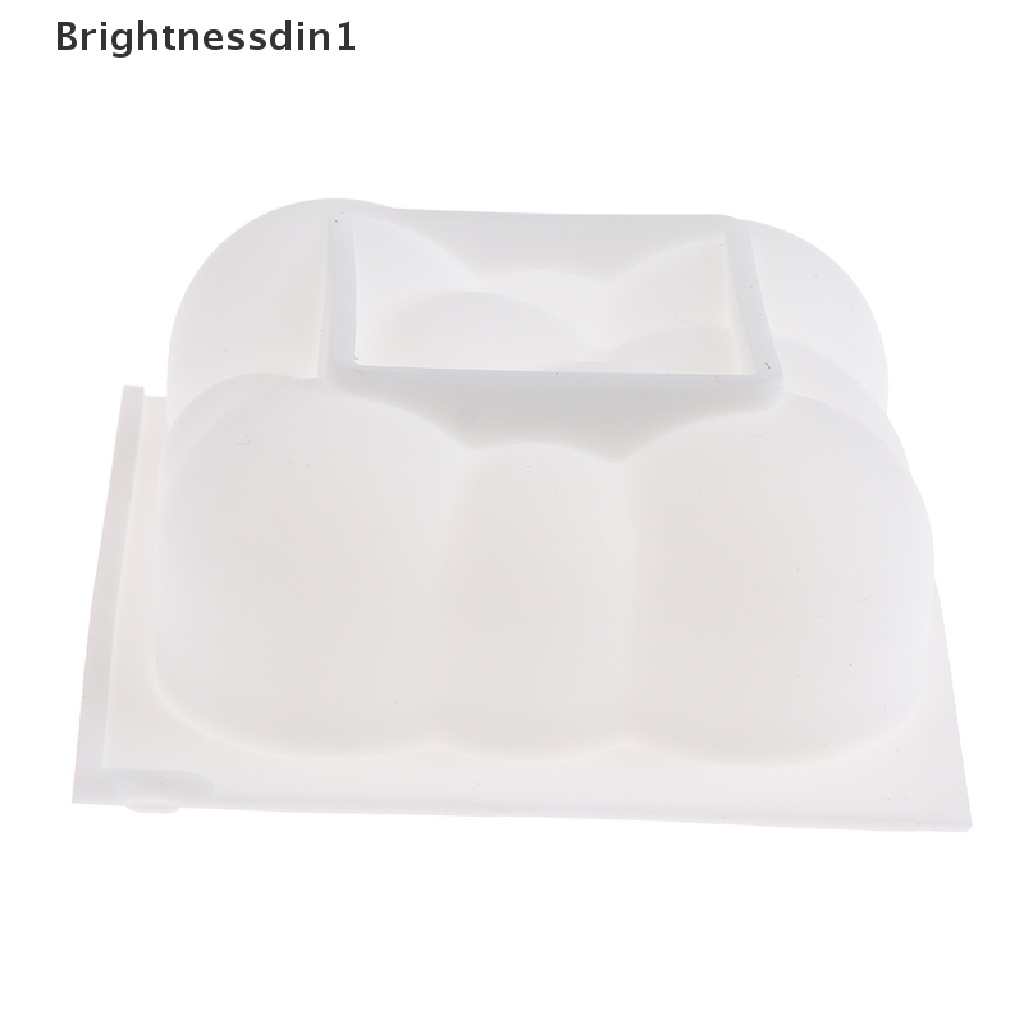 [Brightnessdin1] 1pc 1/6-rongga Bentuk Awan 3D Cetakan Silikon Untuk Baking Dessert Dekorasi Mold Butik