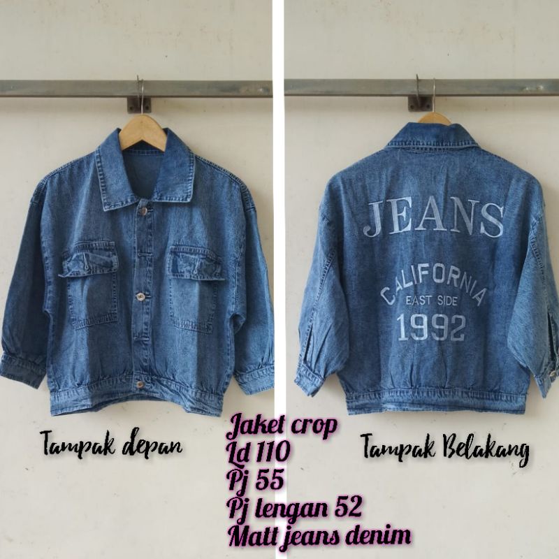 JAKET CROP JEANS WANITA KUALITAS PREMIUM