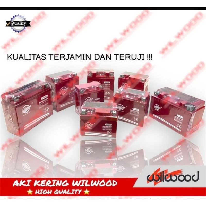 Accu aki kering KLX 12N7A-BS. WILWOOD