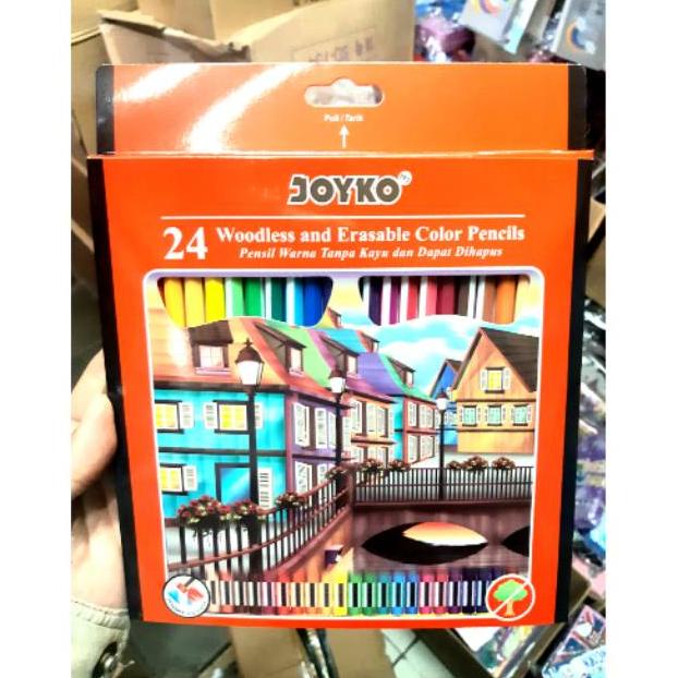 

Kekinian - Pensil Warna Joyko 24 Warna Dapat Dihapus ,.