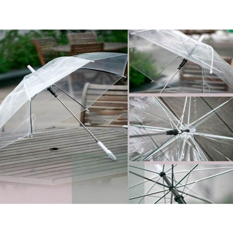 Payung Transparan Bening Lipat Korea