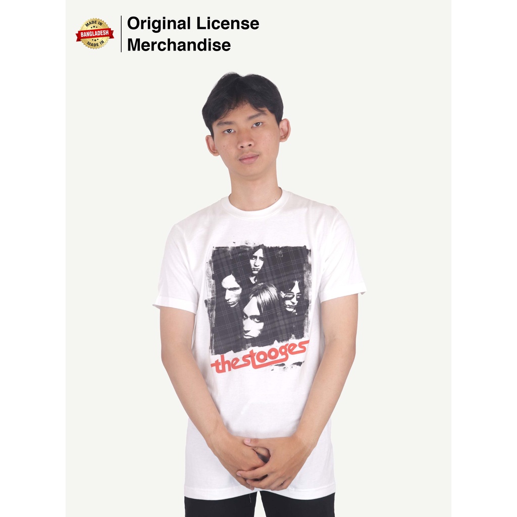 Kaos Baju Casual Import Pria Wanita Dewasa Premium Motif Sablon Band Musik STOOGES Original Group Sh