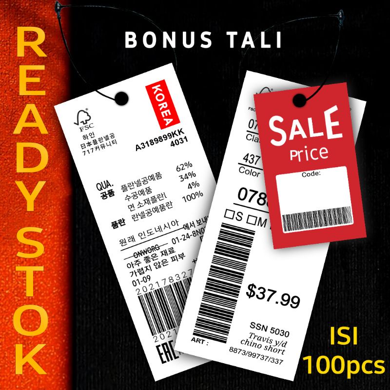 Hang tag label baju hangtag baju label murah label tag label hangtag Hang Tag Baju dan Hijab Label B