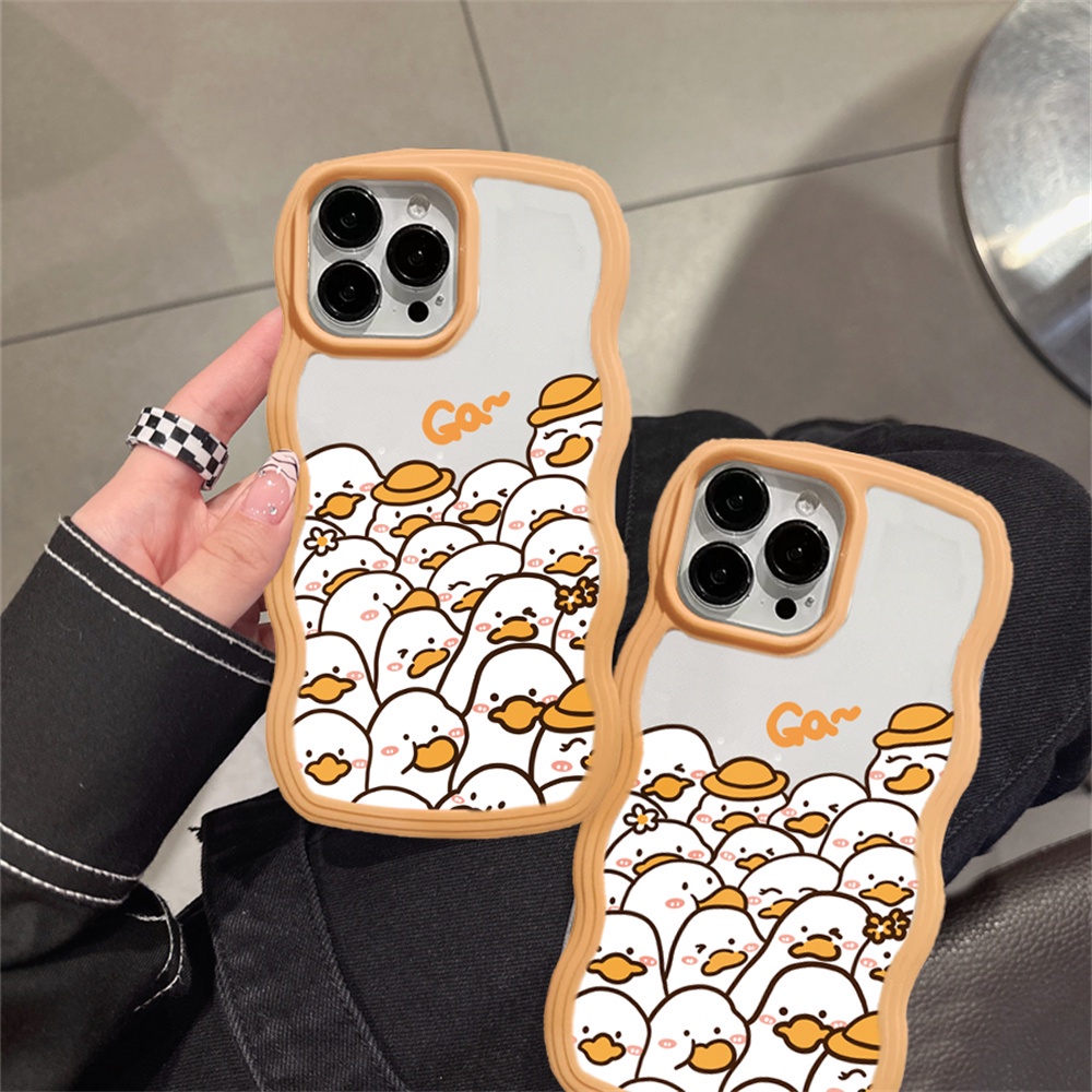 Realme 10 C33 C30 C31 C35 C21Y C25Y Realme C11 C25 C17 C15 C12 C3 C2 Realme 7i 5 5i 6i 7 Pro Lucu Kartun Bebek Gelombang Tepi TPU Phone Case Cover