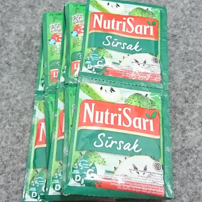 

Nutrisari Rasa Sirsak 1 Renteng isi 10 pcs/bungkus